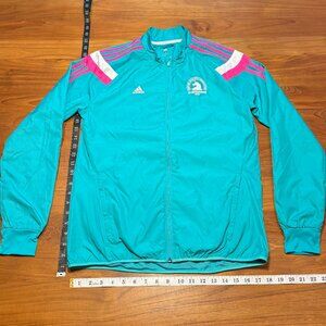 Adidas‎ 2016 Boston Marathon Jacket Women,  Teal and Pink, Medium